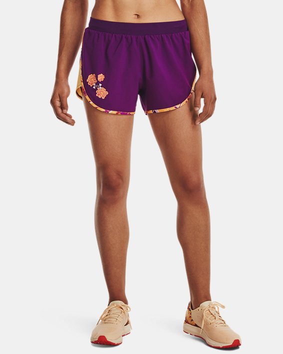 Shorts UA Fly-By Elite Day Of The Dead para Mujer, Purple, pdpMainDesktop image number 0